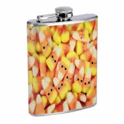 Candy Corn Em1 Flask 8oz Stainless Steel Hip Drinking Whiskey