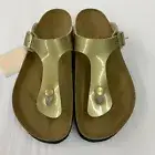 Birkenstock New w/ Box Gizeh Papillio Platform Metallic Gold Birko-Flor Regular