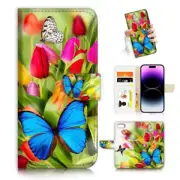 ( For iPhone SE 2016 1st Gen ) Flip Case Cover PH26467 Butterfly