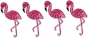 [OSALADI] 12pcs Flamingo Embroidery Patches for Jackets Jeans and Crafts Fashionable Cloth Stickers for Clothing Repair and Decoration Unique Applique Design for Friends