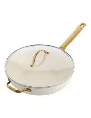 [GreenPan] Padova 32cm Covered Wok with Helper Handle Cream White