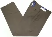 Ralph Lauren Dress Pants Flat Front Comfort Flex Brown Stretch $79