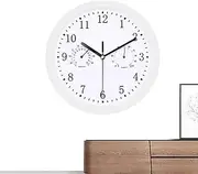 Outdoor Clocks Waterproof, Large Waterproof Clock Hygrometer Combo, Outdoor Garden Wall Clock,10 Inch Silent Round Battery Operated Easy to Read Decorative Clock for Patio Pool Garden Porch Home Decor