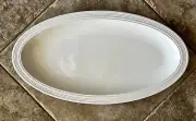 NWT Jasper Conran at Wedgwood Casual Cream Low Oval Serving Dish Platter 23"