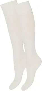 [MILENA PEŁNA SWOBODA RUCHU] MILENA Soft Breathable Over the Knee Socks with Elastic Fit and Non-Slip Grip Perfect for Everyday, Work, Sports and Cosplay - Versatile Matching, Ecru, ecru, 37-41