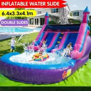 Commercial Giant PVC Inflatable Dual Water Slide Bounce House Big Pool 21FT/6.4M