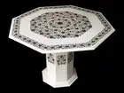 48" White Marble Abalone Shelll Console Bar Table Luxury Hallway Kitchen Decors