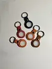 For Apple Airtag Case Cover Keychain Ring Protective Leather Shell For Air Tags