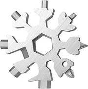 18-in-1 Snowflake Multi-tool, Keychain Wrench Screwdriver, Stainless Steel Snowflake Bottle Opener, Stocking Stuffers For Men, Snowflake Multitool Keychain Tools