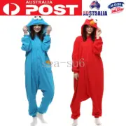 Unisex Adults Cookie Monster Elmo Sesame Street Costume Cosplay Kigurumi Pajamas