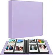 192 Pockets Large Photo Album for Polaroid i-Type/600/SX-70 Instant Photos,3.5x4.25 Picture Book fits Fujifilm Instax Wide 400/300 Film and Instax Square SQ1 SQ6 SQ10 SQ20 Instant Camera (Purple)
