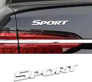 3D Metal Sport Sticker for Car, Styling Personalise Sport Emblem Decal, Auto Badge Stickers Car Exterior Decoration Accessories, 3D Stickers for Trunk Side Fender Rear Tailgate (Silver)