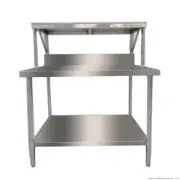 Modular Systems Modular Heavy Duty Salamander Bench With Shelf Braces - Kitc...