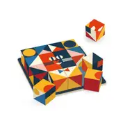 16pc Djeco Cubologic Wooden Cube Game w/ 30 challenges Kids/Children 8y+