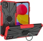 [YBROY] Case for Sony Xperia 1 V, Soft TPU + Hard PC, Full Body Rugged Shockproof Case, Stand Function, Anti-Scratch Cover for Sony Xperia 1 V.(Red)