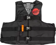 Nylon Flotation Vest Black/Red Xs