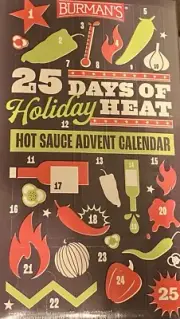 Aldi BURMAN’S 25 Days of Holiday Heat Hot Sauce Advent Calendar 2023 NEW