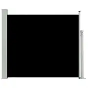 Patio Retractable Side Awning 100x300 cm Black