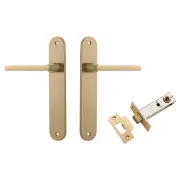 Baltimore Lever Oval Backplate Passage Kit Brushed Brass