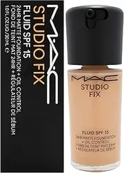 Studio Fix Fluid SPF 15 24Hr Matte Foundation Plus Oil Control - NC37 by MAC for Women - 1 oz Foundation
