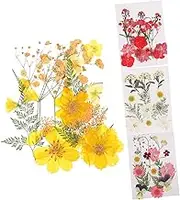 HOODANCOS DIY Craft Kit 4 Bags of Real Dried Pressed Flowers Flower Art Supplies for Resin Jewelry Soap Crafting