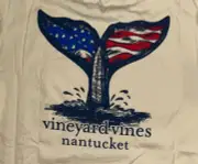 NWT Vineyard Vines Mens XL Red White Blue Whale Tail SS Stone Color T-Shirt