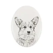 Pembroke Welsh Corgi tombstone with a picture of a dog Art-Dog