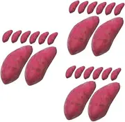 3sets Potato Fun Eye Shadow Brush Eyeshadow Triangle Snapshot Dustproof Dustpan Plant Potatoes Packaged Eyeshadow Tomato Potatoes Double-Layer Snapshot Decor Foam Purple 8pcs*3