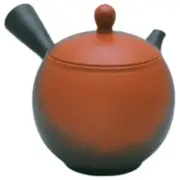 Teapot Kyusu Tokoname - KOJI - Orange - 300 ml cc - Ceramic Mesh - Gradation