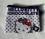 Hello Kitty Chocolate Small Fabric Coin Pouch | White/Purple | 4 x 5.5 inches