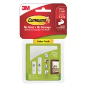 Command™ Small / Medium White Adhesive Picture Hanging Strips Value Pack - 12 Pack