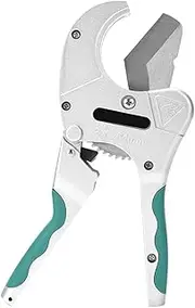 64mm Pipe Cutter, SK5 Steel Ratchet Hose Cutting Tool with Self-Locking for PVC/PP/PU/PE Pipe