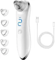 DOCOCO Blackhead Remover Vacuum, Face Nose Pore Cleaner, 70kpa 3 Levels 5 Cups Pimple Sucker Popping Kit Blackhead White Head Extractor Acne Treatment Tool