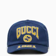 [GUCCI] Blue baseball cap with logo L Blue
