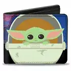 The Mandalorian "The Child" Chibi Pod Vegan Leather Wallet Black