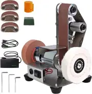 Versatile Mini Belt Sander with 7 Speed Settings for DIY Crafting & Knife Making