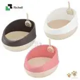 在飛比找遠傳friDay購物優惠-日本Richell 拉普蕾 半罩式便盆 附貓鏟 單層 貓砂盆