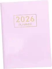 GRADENEVE Planner with Smooth PU Cover Flat Laying Pages for Purse Year and Birthdays Portable Notebook for Daily Planning