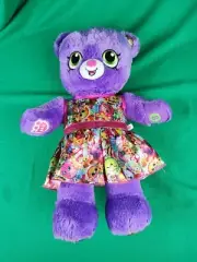 Build a Bear Workshop Purple Shopkins Teddy Bear Heart Plush Stuffed Toy 18" BAB