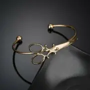 Scissor Gold Cuff Bracelet Jewelry Bangle Stylist Beautician Shears Chunky