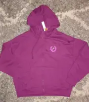 Vs pink Funnel Neck full zip brand new size small Magenta logo