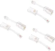Hoement 3sets Curly Phone Cable Telephone Cord Detangler Rotating Tangle Swivel Adapters for Landline Phone Cord 2pcs*3
