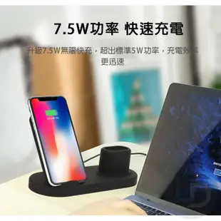 三合一無線充電器 台灣NCC認證 Qi無線充電器智能快充apple watch AirPods iPhone13 14