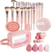 Makeup Brush Set | Beauty Brush Kit | Cosmetic Brush Set | Makeup Tools Collection | Complete Beauty Brush Set | Professional Tools With Storage Bag | Soft Bristles For Beauty, Travel And Studio Use