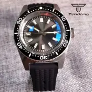 New AR Sapphire 41MM Grey Diver NH35A Automatic Men Watch Silver Chapter Ring