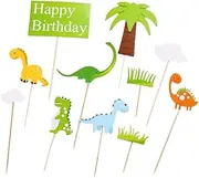11pcs Dinosaurs Cake Topper Dinosaur Birthday Party Cupcake Topper