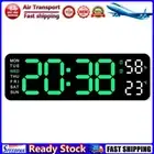 LF# Modern Wall Clock Temperature Date Week Display Clock (Whiteshell Green Ligh