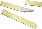 Right Hand/Wood Carving Japanese Kiridashi Knife/Brass/Made In Japan/With Paper Case