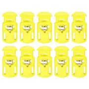 30Pcs 5.5x3mm Cord Lock Plastic Single Hole Spring Toggle Stoppers, Yellow
