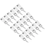 12 x 3 mm Screw Eye Pins Peg Bail, 20Pcs Cup Eyelet Screw Eye Pins, Silver